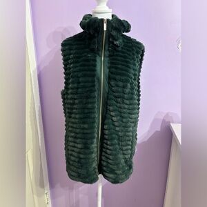 Calvin Klein Emerald Faux Fur Vest